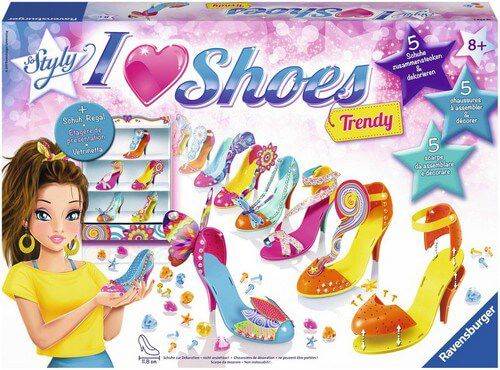 I love Shoes - Trendy - Schuhe zusammenstecken und dekorieren - mit Schuhregal
