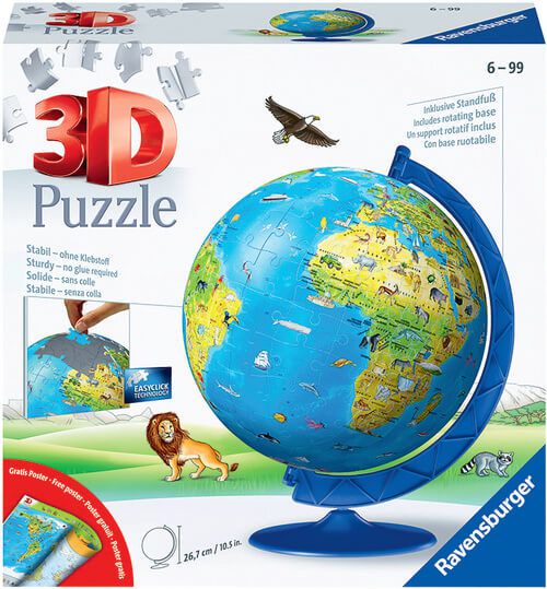 Kinderglobus - Ravensburger 3D Puzzle-Ball - 180 Teile