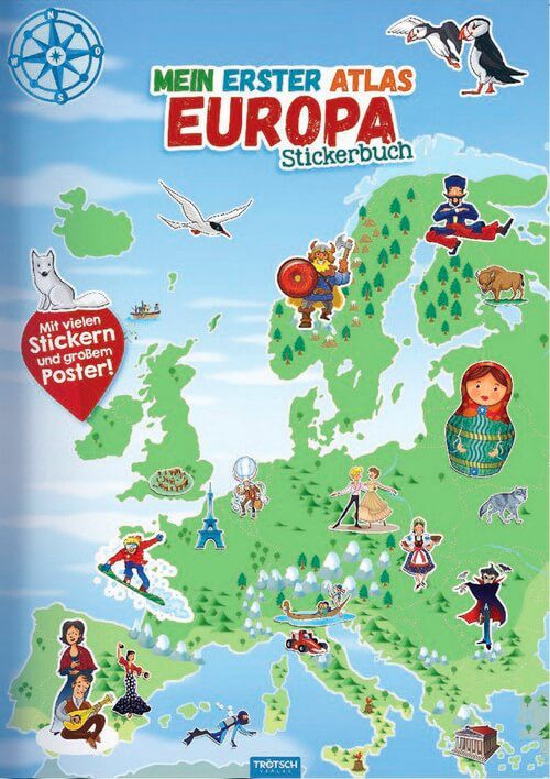 Mein erster Atlas Europa - Stickerbuch