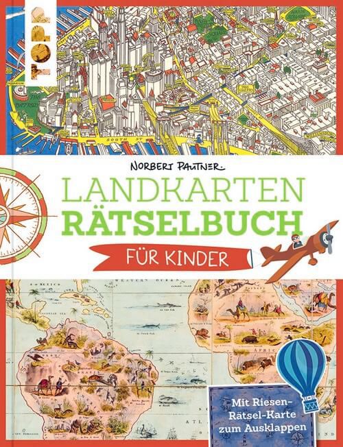 Landkarten-Rätselbuch für Kinder