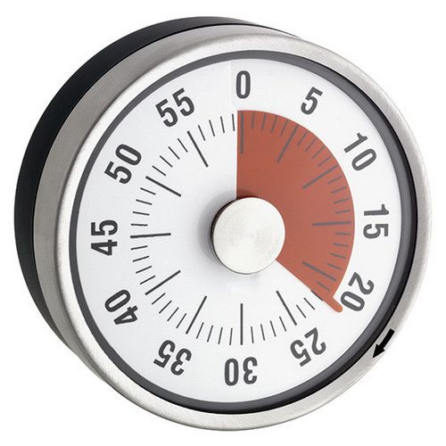 Zeitdauer-Uhr - Automatik Compact mit roter Scheibe