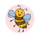 Belobigungs-Aufkleber 'Biene' in Spender-Box