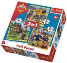 Puzzle - 3 in1 Feuerwehrmann Sam Trefl, 20 bis 50 Teile