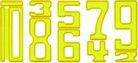 Zahlen-Bausteine 'Zahl auf Zahl', 35-tlg., gelb