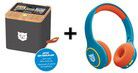 Bundle: tigerbox Touch PLUS (schwarz) im Set mit tigerbuddies Kopfhörer - Funky Green - Neue Version mit Bluetooth