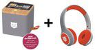 Bundle: tigerbox Touch PLUS (grau) im Set mit tigerbuddies Kopfhörern - Happy Red - Neue Version mit Bluetooth