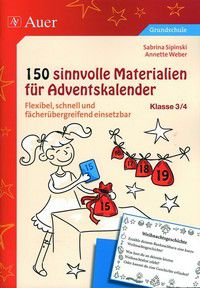150 sinnvolle Materialien für Adventskalender für Klasse 3/4