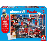 PLAYMOBIL® Puzzle, Feuerwehr, 40 Teile, mit Original Figur