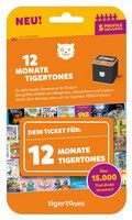 Tigermedia Tigertones tigerticket - 12 Monate Flatrate für die Tigerbox Touch